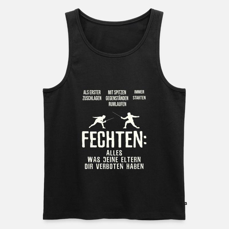 Fechten Fechten - Männer Premium Bio Tank Top - Schwarz