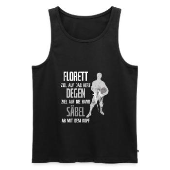 Fechten Fechten - Männer Premium Bio Tank Top - Schwarz - Vorne - Michal (187cm)