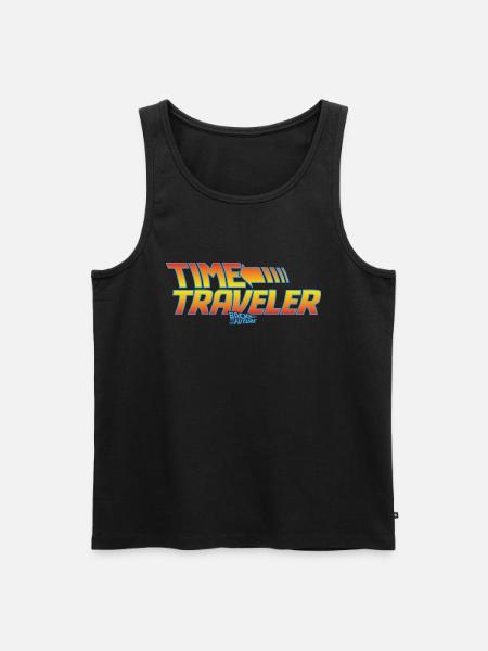 Tilbage til Future Time Traveler Time Travel Logo - Herre Premium økologisk tanktop - sort