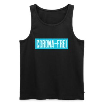 Corona-Frei - Männer Premium Bio Tank Top - Schwarz - Vorne - Michal (187cm)