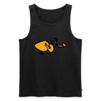 MAGHRIBI - Men's Premium Organic Tank Top - black - Front - AI Model Male 178 light (178cm)