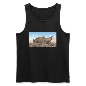 Arche Noah, Bibel, Religion - Männer Premium Bio Tank Top - Schwarz - Vorne - AI Model Male 178 light (178cm)