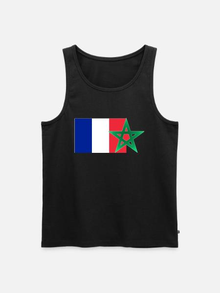 Morocco & France - Men's Premium Organic Tank Top - black