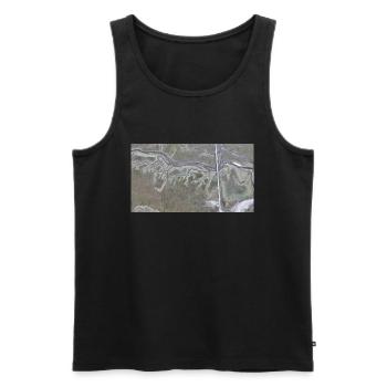 Dünen - Sankt Peter Ording - Männer Premium Bio Tank Top - Schwarz - Vorne - Michal (187cm)