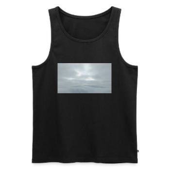 In den Wolken - Männer Premium Bio Tank Top - Schwarz - Vorne - Michal (187cm)