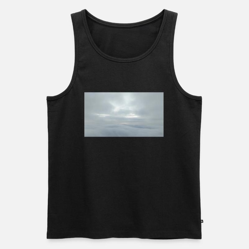 In den Wolken - Männer Premium Bio Tank Top - Schwarz