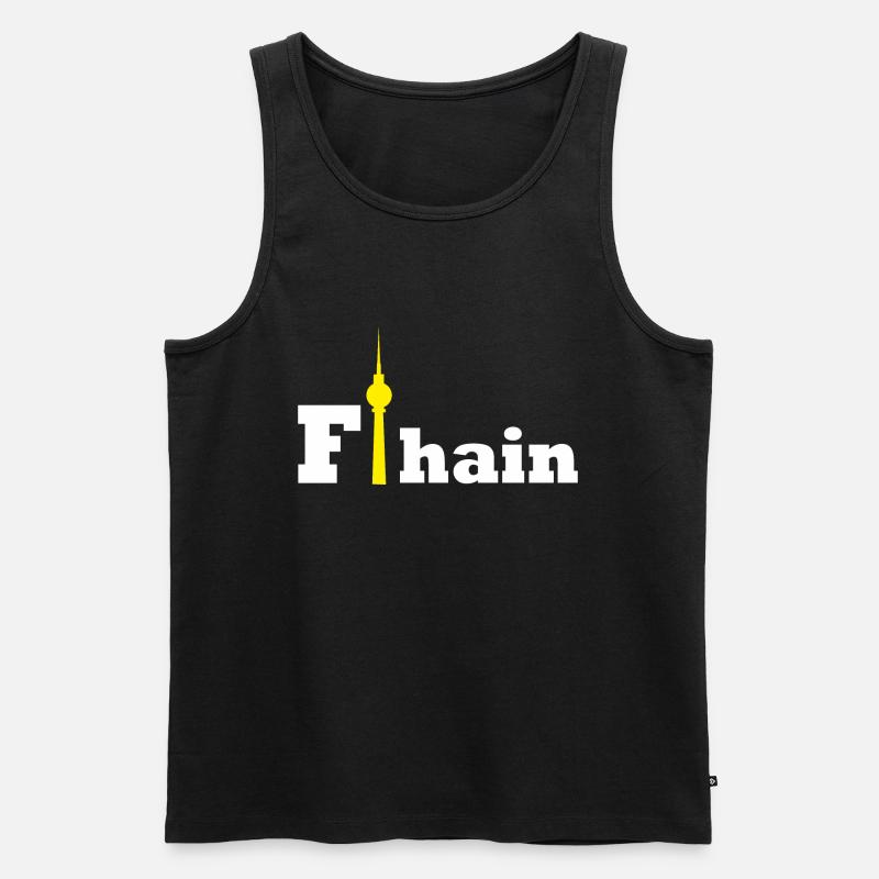 F-Hain Ost Berlin - Männer Premium Bio Tank Top - Schwarz