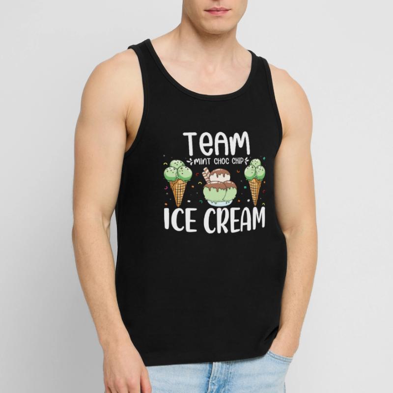 Team Mint Choc Eiswaffel Eiscreme Eis Männer Premium Bio Tank Top