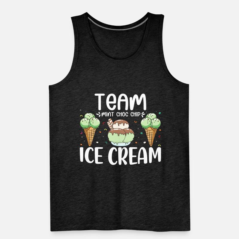 Team Mint Choc Crème glacée Cornet Crème glacée Crème glacée Débardeur bio Premium Homme