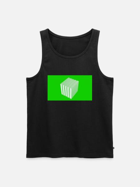 Cube - Men's Premium Organic Tank Top - black