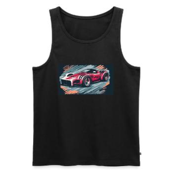 Red Racecar (Racecar Collection) - Männer Premium Bio Tank Top - Schwarz - Vorne - AI Model Male 178 light (178cm)