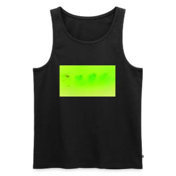 Vert fluo 15 - Débardeur bio Premium Homme - noir - Devant - AI Model Male 178 light (178cm)