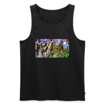 Meadow 731225 - Men's Premium Organic Tank Top - black - Front - AI Model Male 178 light (178cm)