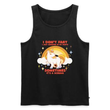 I don't fart, I whisper in my pants - - Men's Premium Organic Tank Top - black - Front - Michal (187cm)