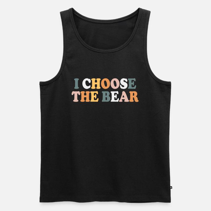 Ich wähle den Bären - Männer Premium Bio Tank Top - Schwarz