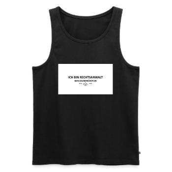 ICH BIN RECHTSANWALT - Männer Premium Bio Tank Top - Schwarz - Vorne - Michal (187cm)