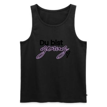 Du bist genug - Männer Premium Bio Tank Top - Schwarz - Vorne - AI Model Male 178 light (178cm)