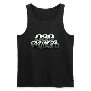 089 Minga Logo - Männer Premium Bio Tank Top - Schwarz - Vorne - AI Model Male 178 light (178cm)