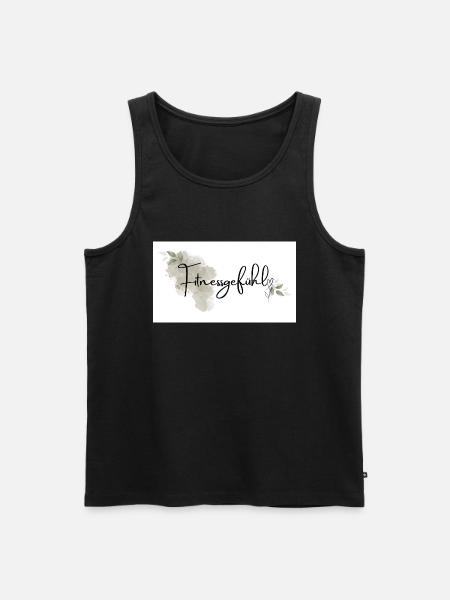 FitnessFeeling GREY - Men's Premium Organic Tank Top - black