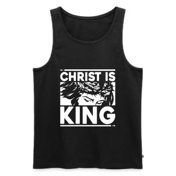 Le Christ est Roi - Débardeur bio Premium Homme - noir - Devant - Michal (187cm)
