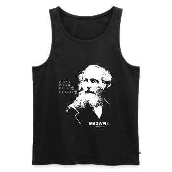 MAXWELL SHIRT - Männer Premium Bio Tank Top - Schwarz - Vorne - Michal (187cm)