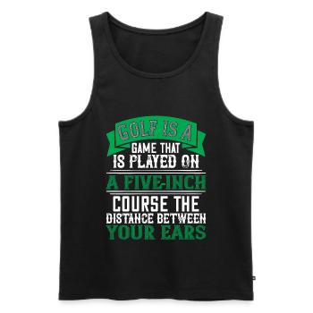 Golfer Golf Golfschläger Putter Handicap Geschenk - Männer Premium Bio Tank Top - Schwarz - Vorne - AI Model Male 178 light (178cm)