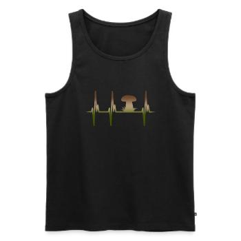 Battements de coeur Recherche de champignons - Débardeur bio Premium Homme - noir - Devant - Michal (187cm)