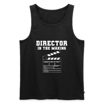 Director in the making mise en scène réalisateur cinéaste - Débardeur bio Premium Homme - noir - Devant - AI Model Male 178 light (178cm)