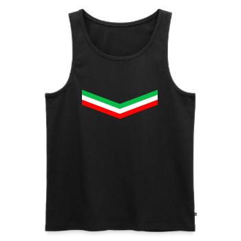 ITALIE DRAPEAU ITALIEN FOOTBALL 2021 VACANCES - Débardeur bio Premium Homme - noir - Devant - AI Model Male 178 light (178cm)