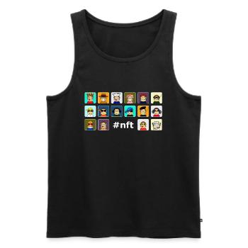 #nft - Männer Premium Bio Tank Top - Schwarz - Vorne - Michal (187cm)