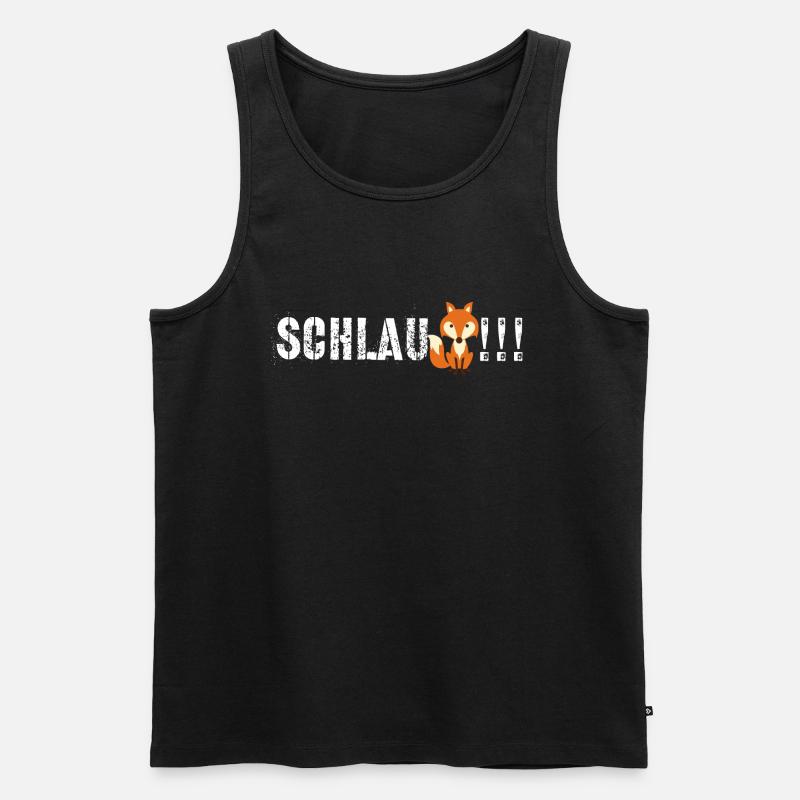 FUCHS - Schlaufuchs - Männer Premium Bio Tank Top - Schwarz