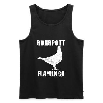 Ruhrpott Flamingo Ruhrgebiet Taube - Männer Premium Bio Tank Top - Schwarz - Vorne - Michal (187cm)