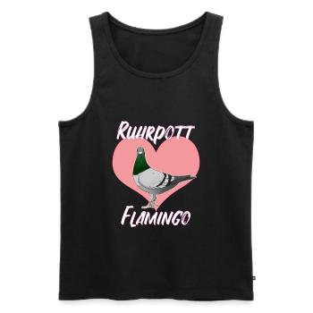 Ruhrpott Flamingo Ruhrgebiet Bunte Taube - Männer Premium Bio Tank Top - Schwarz - Vorne - Michal (187cm)