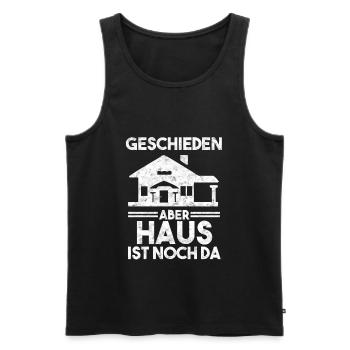 Geschieden Aber Haus Ist Noch Da Ehe Scheidung - Männer Premium Bio Tank Top - Schwarz - Vorne - Michal (187cm)
