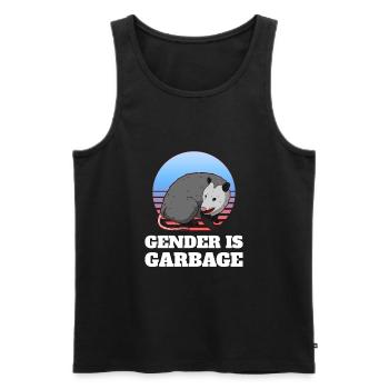 Gender Is Garbage LGBT Nichtbinär - Männer Premium Bio Tank Top - Schwarz - Vorne - AI Model Male 178 light (178cm)