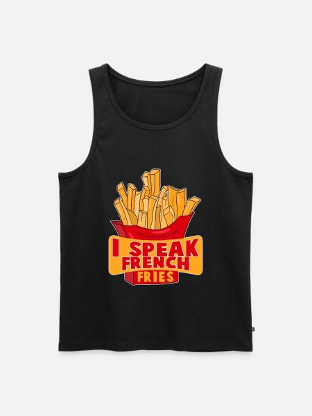 I Speak French Fries - Men's Premium Organic Tank Top - black