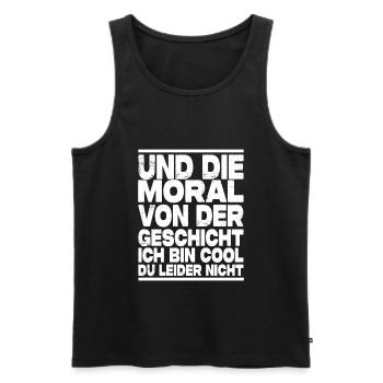 Ich Bin Cool Du Leider Nicht - Lustiger Spruch - Männer Premium Bio Tank Top - Schwarz - Vorne - Michal (187cm)