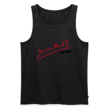 No More Blood (Rot Schwarz) - Männer Premium Bio Tank Top - Schwarz - Vorne - Michal (187cm)