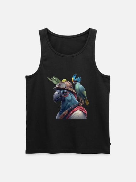 Parrot Head Gift - Men's Premium Organic Tank Top - black