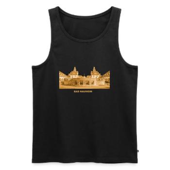 Bad Nauheim Sprudelhof Wetteraukreis Hessen - Men's Premium Organic Tank Top - black - Front - AI Model Male 178 light (178cm)