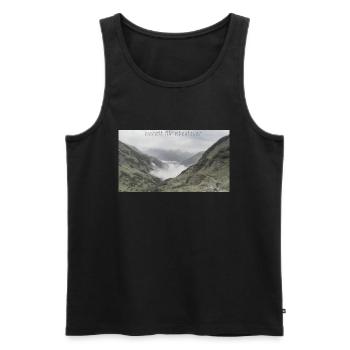 Bereit für Abenteuer - Männer Premium Bio Tank Top - Schwarz - Vorne - AI Model Male 178 light (178cm)