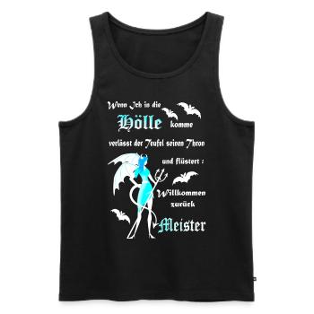 Hölle Teufel Satan Dämon gefallener Engel. - Männer Premium Bio Tank Top - Schwarz - Vorne - AI Model Male 178 light (178cm)