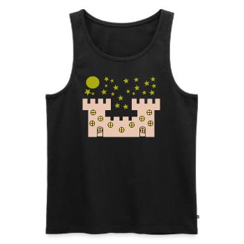 Castle - Men's Premium Organic Tank Top - black - Front - AI Model Male 178 light (178cm)