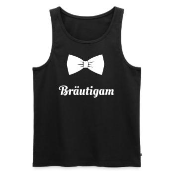Bräutigam bachelor Hochzeit polterabend - Männer Premium Bio Tank Top - Schwarz - Vorne - Michal (187cm)
