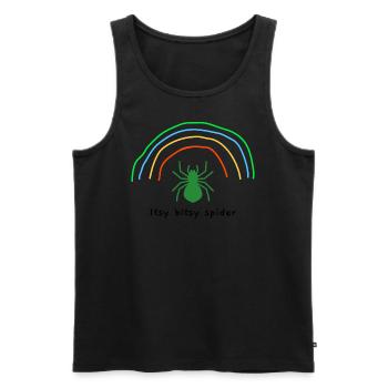 Itsy Bitsy Spider (schwarzer Text) - Männer Premium Bio Tank Top - Schwarz - Vorne - Michal (187cm)