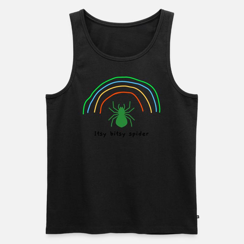 Itsy Bitsy Spider (schwarzer Text) - Männer Premium Bio Tank Top - Schwarz