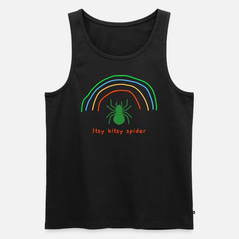 Itsy Bitsy Spider (roter Text) - Männer Premium Bio Tank Top - Schwarz