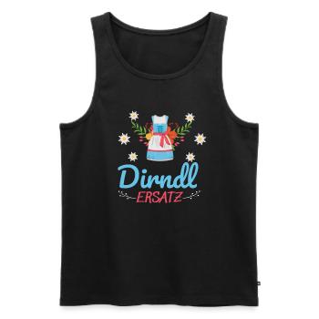 Dirndl Ersatz - Männer Premium Bio Tank Top - Schwarz - Vorne - AI Model Male 178 light (178cm)