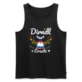 Dirndl Ersatz - Männer Premium Bio Tank Top - Schwarz - Vorne - AI Model Male 178 light (178cm)
