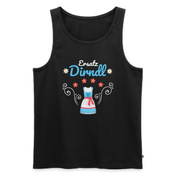 Dirndl Ersatz - Männer Premium Bio Tank Top - Schwarz - Vorne - Michal (187cm)